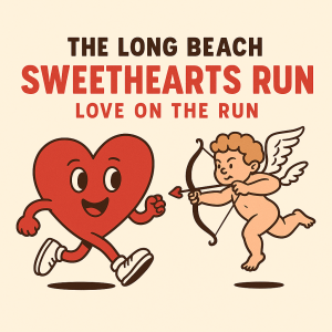 The Long Beach Sweetheart's Run  - Valentine's 5K, 10K, & Half Marathon by Califlow Runs logo