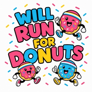 Will Run for Donuts 5K + 1 Mile logo