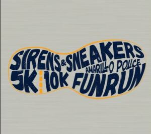 sirens and sneakers 5k/10k and fun run logo
