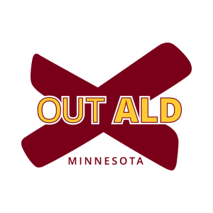 X out ALD presents the 2026 Outrun ALD Virtual 5K logo