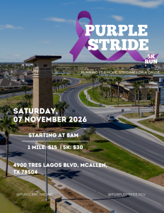 Purple Stride 5k logo