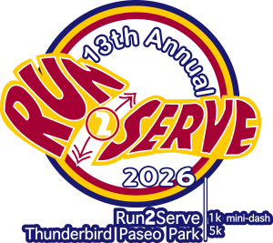 Run2serve 5K/1K Run/Walk logo