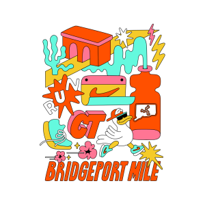 The Bridgeport Mile- Track Style logo