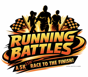 Running Battles- A 5k"ish" Race To The Finish logo