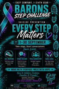 Barons Step-tember Suicide Prevention Step Challenge logo