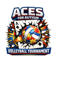 Aces for Autism Volleyball Tournament logo