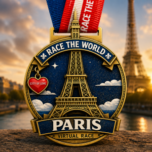 Paris Virtual Race | Race the World Series | 1M 5K 10K 13.1 26.2 logo