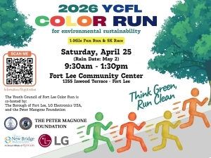 YCFL Color Run 2026 - Think Green, Run Clean logo