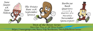 West of the River Series (June Jaunt, The Potato Run, and Barbecue Bash Quarters) logo