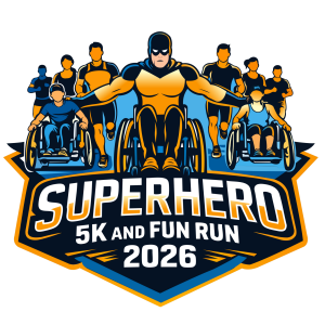 Powered to Move All Abilities Superhero Run 5k and Fun Run - Walk, Run, Wheelchair/Handcycle Roll logo
