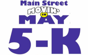 Main Street Movin' in May 5K Run/Walk logo