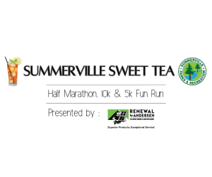 Summerville Sweet Tea Half Marathon, 10K, and 5K logo