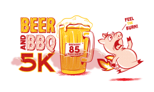 Beer & BBQ 5k Run/Walk logo