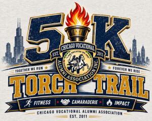 Chicago Vocational Alumni Association 5K Torch Trail logo