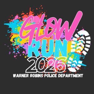 Warner Robins Police Department Glow Run 2026 logo
