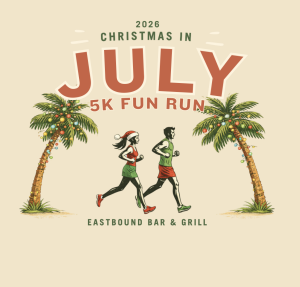 Eastbound's Christmas in July 5K logo