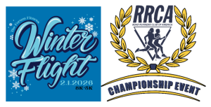 Forum Fitness Winter Flight 8K & 5K and Rrca NC 8K Championship logo