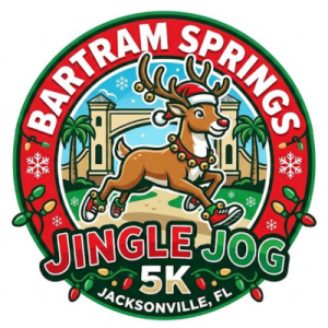 Bartram Springs Jingle Jog 5k race and 1.55 mile Fun Run logo