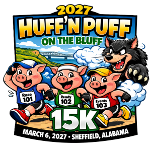 Huff 'N Puff on the Bluff 15K logo