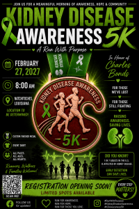 Kidney Disease Awareness 5K Natchitoches, Louisiana logo