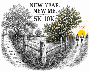 New Year. New Me 5k Run (10k + 1-Mile) logo