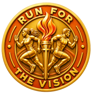 Run for the Vision 5k Run and 2k Walk logo