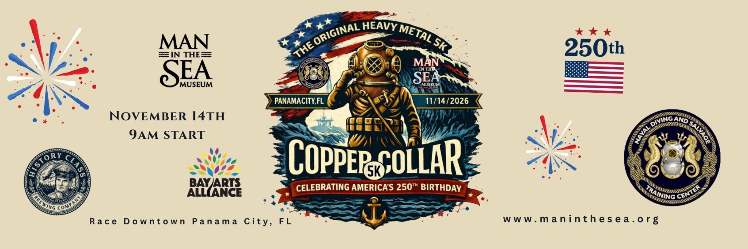 Copper Collar 5K, presented by the Man in the Sea Museum