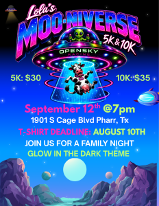 Lola’s Moo-Niverse 5k/10k logo
