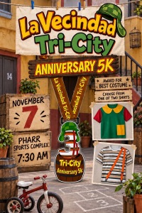 La Vecindad Tri-City Anniversary 5k logo