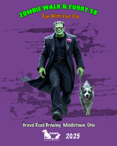 PAWS Zombie Walk & Furry 5k logo