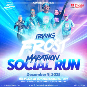 Irving Frost Marathon Social Run logo