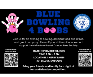 Blue Bowling 4 Boobs-Dubuque logo