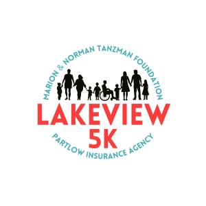 The Marion & Norman Tanzman Foundation and Partlow Insurance Lakeview 5K logo