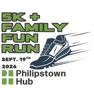 The Hub 5k and Family Fun Run logo