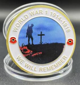 World War I medal Virtual Race Challenge Coin Challenge logo