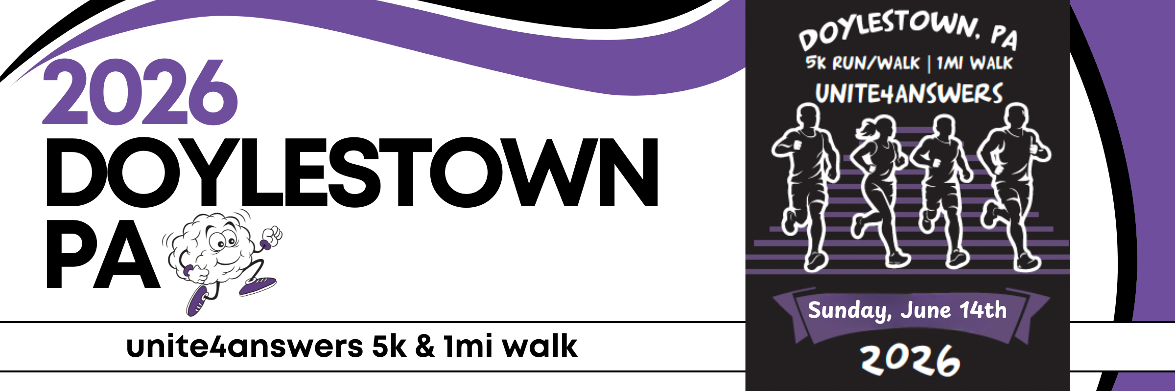 Doylestown, PA unite4answers 5k Run/Walk and 1 Mile Walk