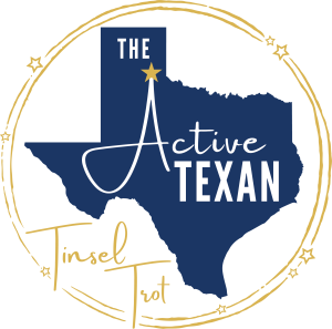 The Active Texan Tinsel Trot logo
