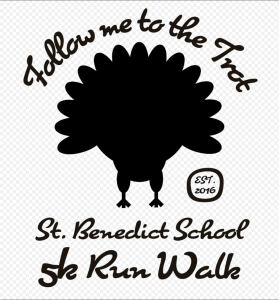 St. Benedict School Eleventh Turkey Trot 5K Run logo