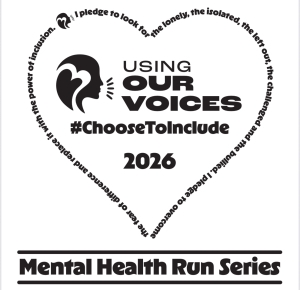 "Using our Voices" Mental Health Run- Patchogue-Medford logo