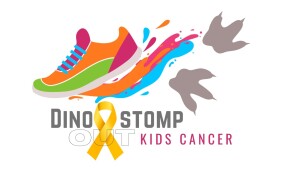 Dino Stomp Out Kids Cancer 5K and 1 Mile Fun Run/Walk/Hike logo
