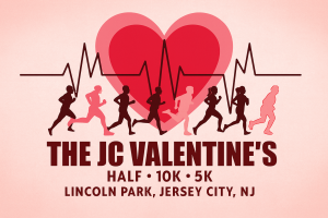 The JC Valentine's Half Marathon, 10K, 5K logo