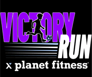 Victory Run x Planet Fitness logo