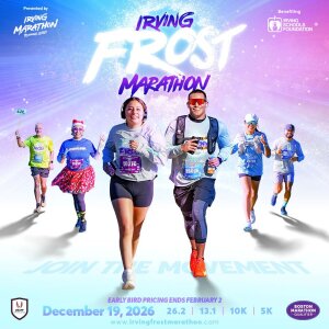 Irving Frost Marathon logo