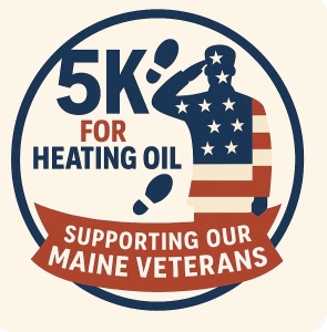 5K for heating oil supporting the Maine Veterans Project logo