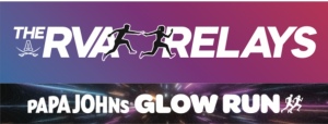The Rva Relays Papa Johns Glow Run logo
