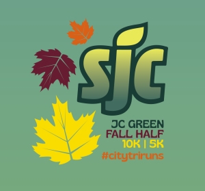 The JC Green Half, 10K, and 5K logo