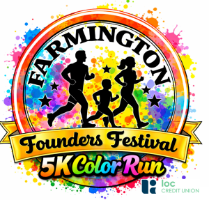 Farmington Founders Festival LOC Credit Union 5k Color Run logo