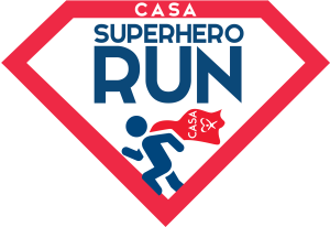 CASA Superhero 5K and Kids 1 Mile logo