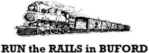 RUN the RAILS in BUFORD logo
