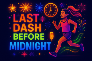 Last Dash Before Midnight 5K, 10K, & Half Marathon by Califlow Runs logo